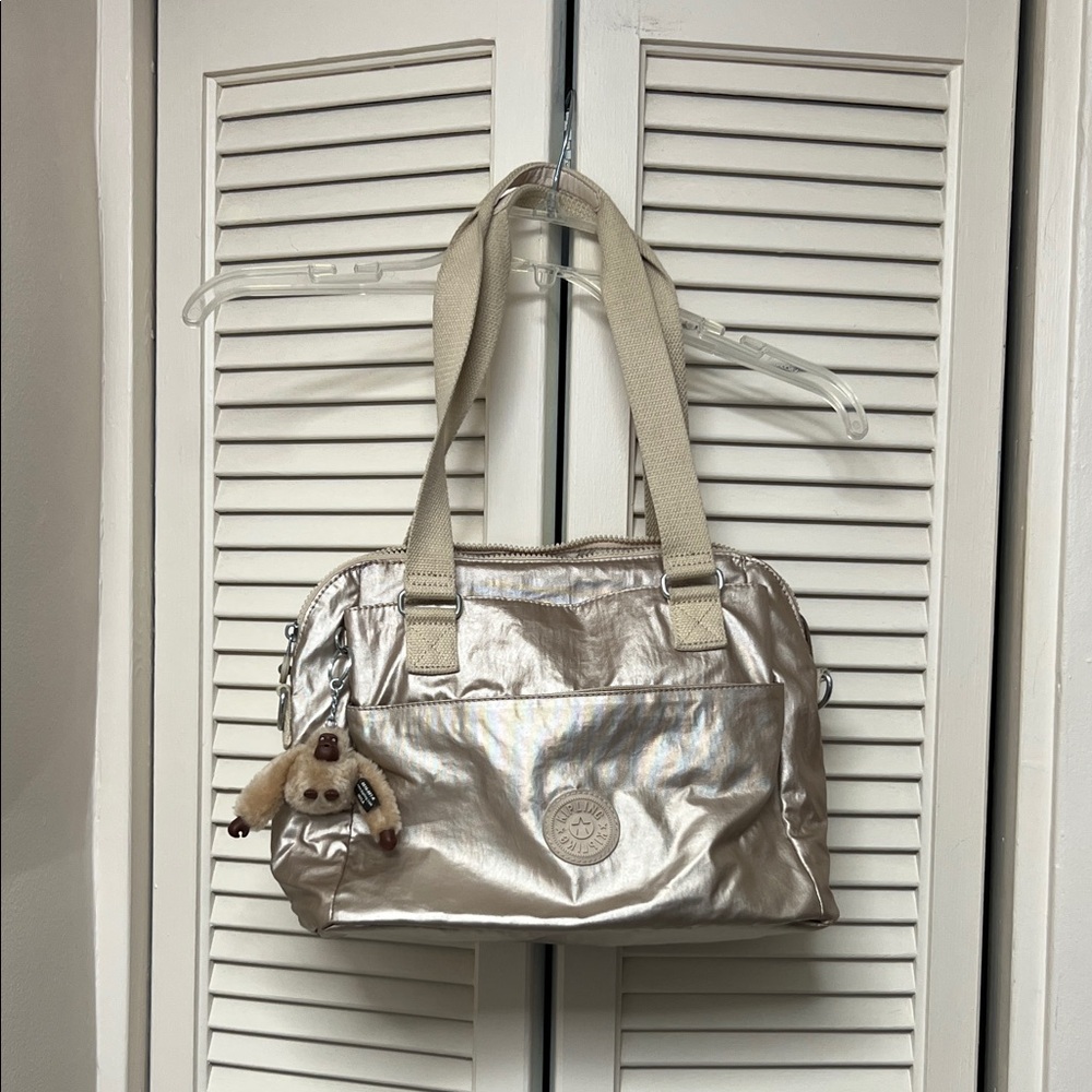 Kipling Metallic Bronze Shoulder Bag